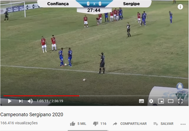 Transmissão esportiva com maior alcance de pessoas em Sergipe Foto: Reprodução
