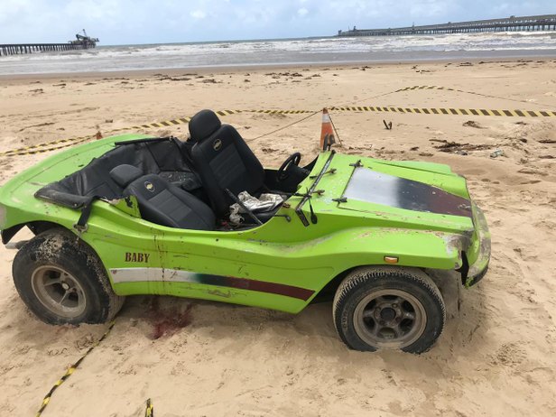 Foto: SMTT/ Barra dos Coqueiros Buggy foi retirado na manhã desta segunda-feira (28)